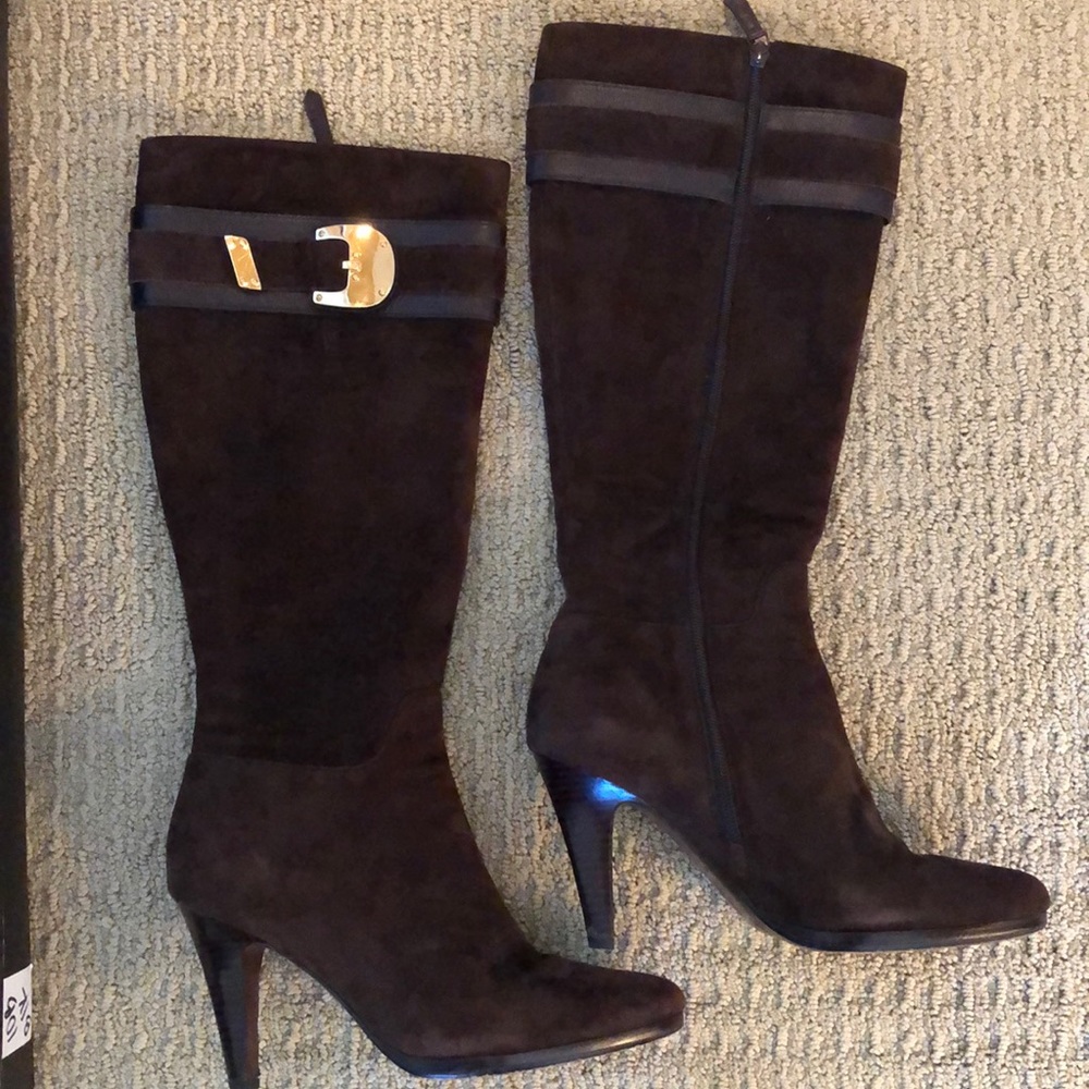 Cole Haan chocolate brown suede boot